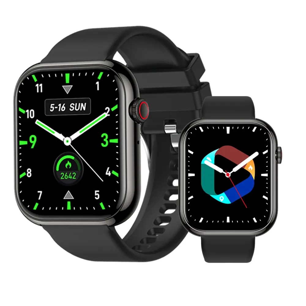 [DealsForYouDays] Smartwatch - 1.85" HD Display, Silicone Band, Bluetooth Call, 24/7 Heart Rate & Blood Oxygen Monitoring, Sleep & Calorie Tracker, IP68 Waterproof, Magnetic Charging, Music Player for Running, Cycling, iOS Android Compatibility