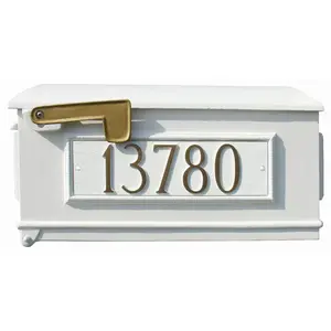 Lewiston Mailbox Only With 3 Cast Aluminum Personalized Address Plates