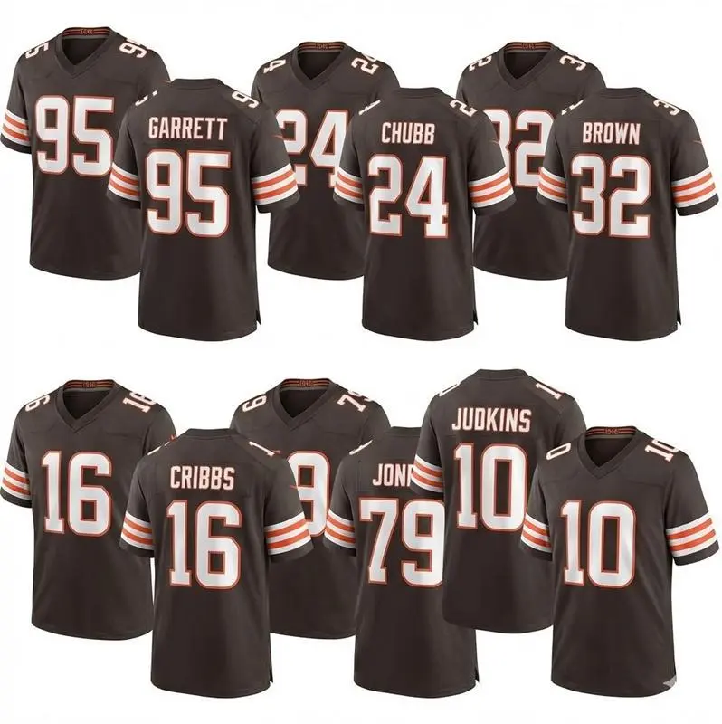 #95 All Member Cleveland Dawg Pound Football Jersey - Orange Brown Style - Ohio Fan Gear - Men's Shirt