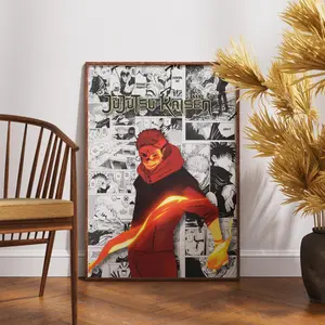 Sukuna Portrait Jujutsu Kaisen Anime Poster - Wall Art for Anime Fans - Bedroom Anime Decor - Manga Art Anime Fan Gift