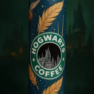 Hogwarts Coffee Tumbler - Magical Iced Coffee Cup for Wizarding Fans Featuring Hogwarts Castle Design