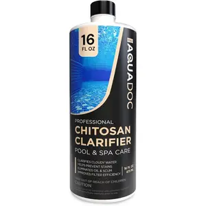 AquaDoc Chitosan Clarifier for Pools and Spas - 16 oz - Pool Clarifier for Inground and Above Ground Pools and Hot Tubs to Help Clear Cloudy Water and Support Filter Performance - Made in USA