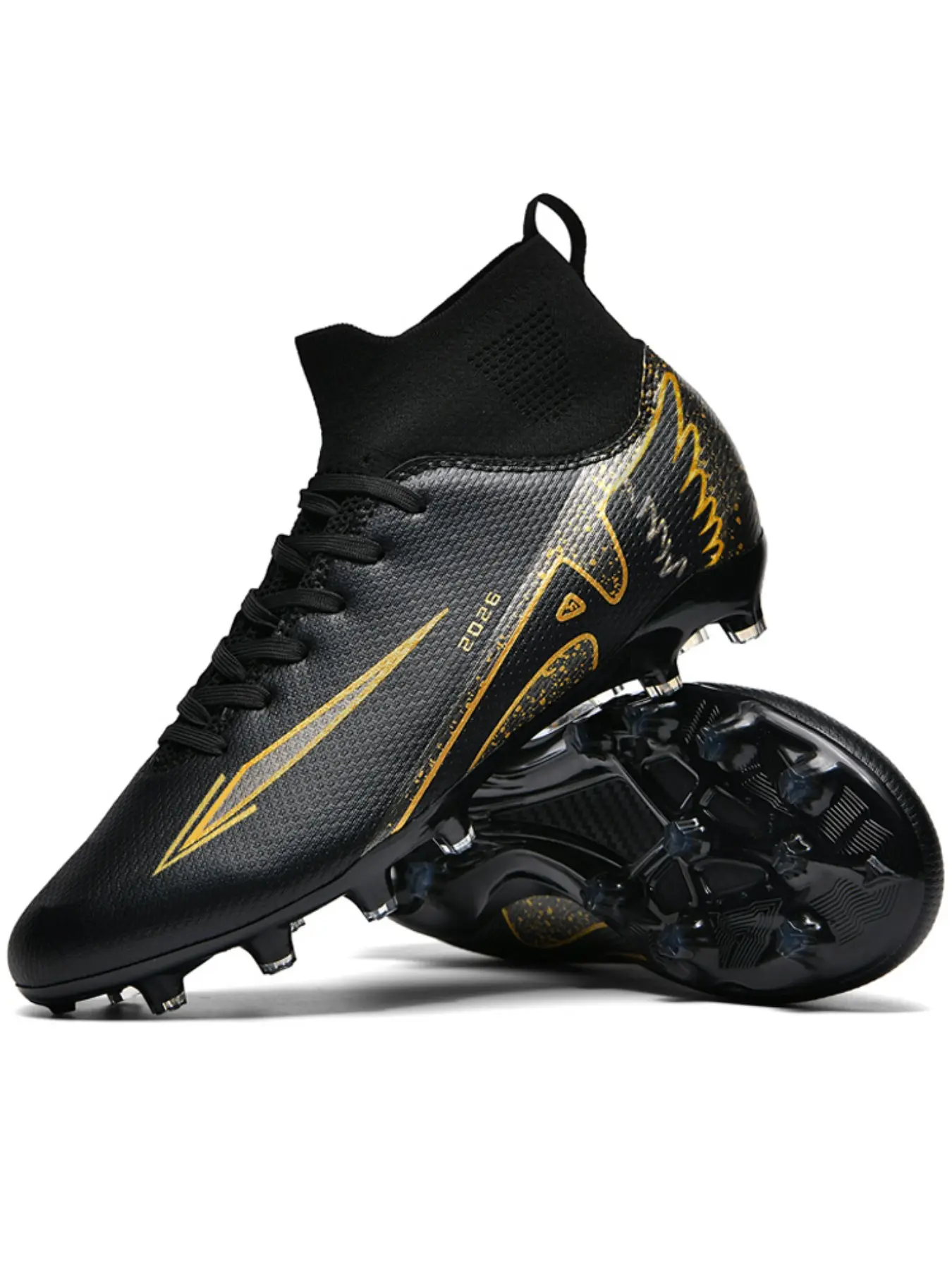 Men's and Women's High-Top Ag Cleats, Anti-Slip Durable Design, Professional Fg Soccer Shoes, Breathable Adult Training Shoes, Football Boots, Football Field Boots