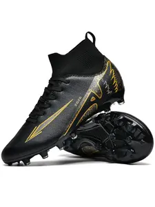 Men's and Women's High-Top Ag Cleats, Anti-Slip Durable Design, Professional Fg Soccer Shoes, Breathable Adult Training Shoes, Football Boots, Football Field Boots