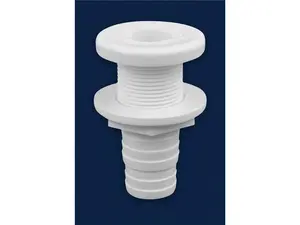 Attwood 38741 1.13 in. Polypropylene Thru-Hull, White