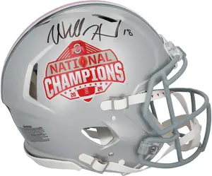 Will Howard Ohio State Buckeyes Autographed 2024 College Football Playoff National Champions Logo Riddell Speed Authentic Helmet - Fanatics Authentic Certified