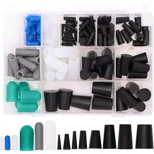 170pcs High Temp Silicone Rubber Cap & Plug Assortment - Masking System Kit for Powder Coating, Painting, Anodizing, Plating & Media Blasting