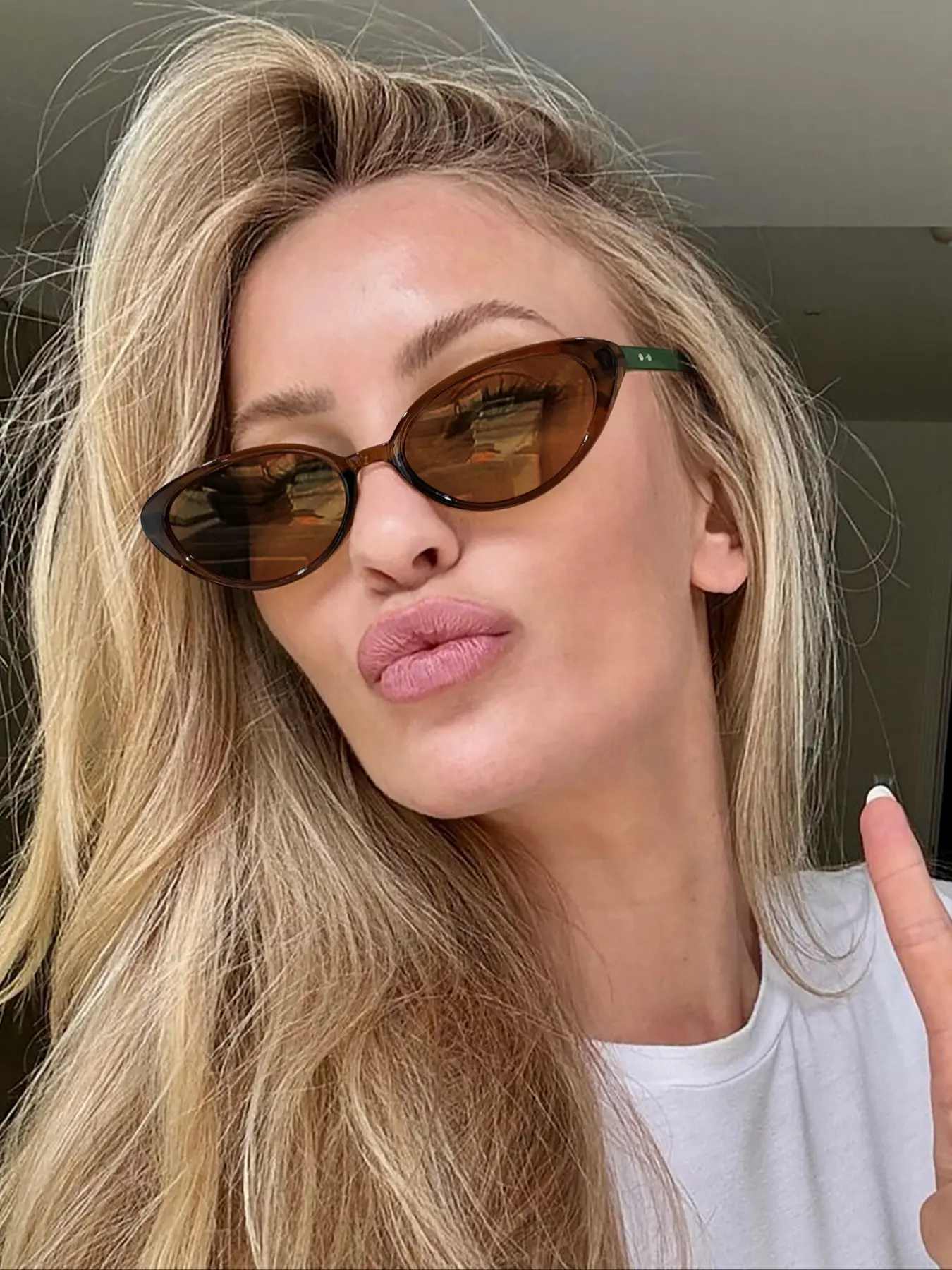Unisex Cat Eye Sunglasses, High Quality UV Protection, Uv Blocking Sunglasses, Lightweight PC Frame, Boho Style, Perfect for Holidays & Round Shape Sunglasses