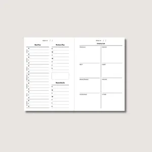 A5 Health Tracker Insert