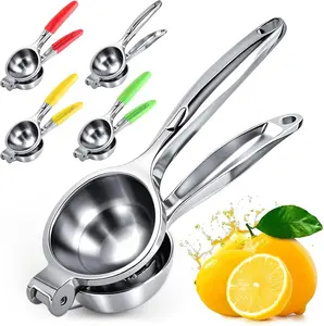[New deal] - Lemon Squeezer Large, Lemon Squeezer Juicer Stainless Steel, Heavy Duty Manual Citrus Juicer Hand Press, Kitchen Tools Lime Squeezer Bar Tool, Easy to Clean Metal Lemon Hand Press