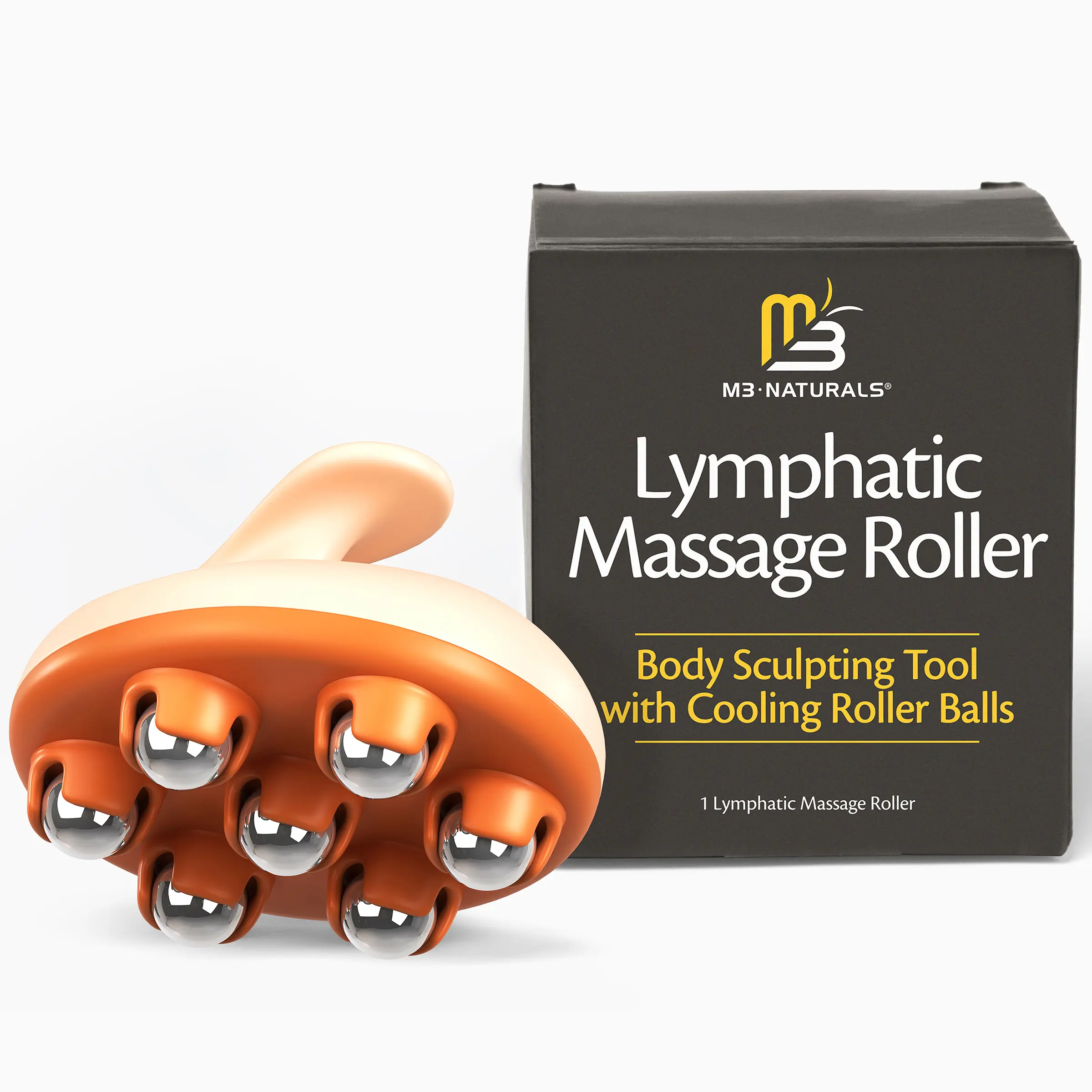 M3 Naturals LLC Lymphatic Massage Roller with Cooling Steel Rollers for Cellulite & Sore Muscles Ergonomic Design for Arms Thighs Glutes and Stomach M3 Naturals LLC Lymphatic Massage Roller with Cooling Steel Rollers for Cellulite & Sore Muscles Ergonomic Design for Arms Thighs Glutes and Stomach