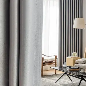 Solid Color Blackout Curtain, Simple Installation Curtain, Easy Install Curtain, Window Screening for Home Living Room Bedroom Hotel Dormitory Decor