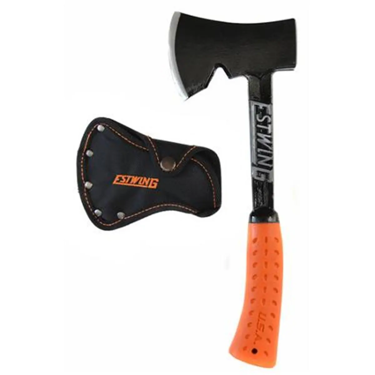 Estwing EO-25A Sportsman Axe, 14 in Hand Tool with Handle, High-Visibility Orange Hand Tools for Sports & Outdoor Leisure