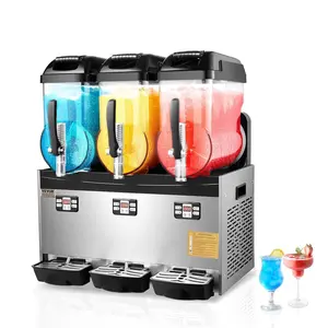 【DealsForYouDays】VEVOR Commercial Slushy Machine,  12Lx3 Triple Tank Frozen Drink Machine, 144 Cups Stainless Steel Margarita Smoothie Frozen Drink Maker, Slushie Maker for Home Party Restaurants Cafe Bars