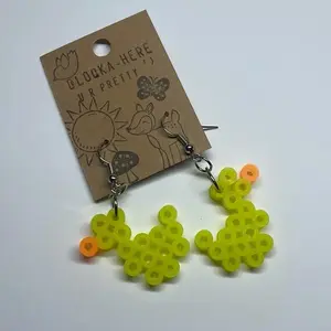 What the Duck Jelly Yellow Dangly Earrings - Fashion Accessory