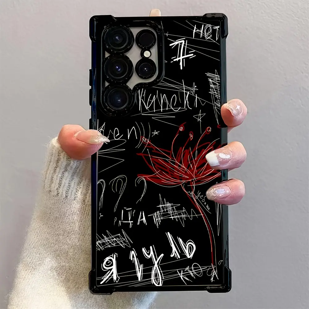 Tokyo Anime Ghoul Phone Case Compatible with for samsung for Galaxy S25 S24 S23 S22 S21 FE Ultra Plus 4G 5G, Shockproof Transparent Soft Back Cover Protective Personalized Casing., Animal, Accessories, Smartphone, Handheld