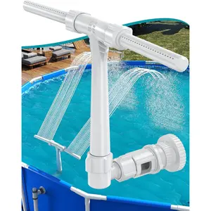 Pool Fountain for Above and In-Ground Pools, Adjustable Dual Spray Waterfall Sprinkler Cooler for Pool, Swimming Pool Spa Water Fountain, High-Pressure Pool Spray Fountain
