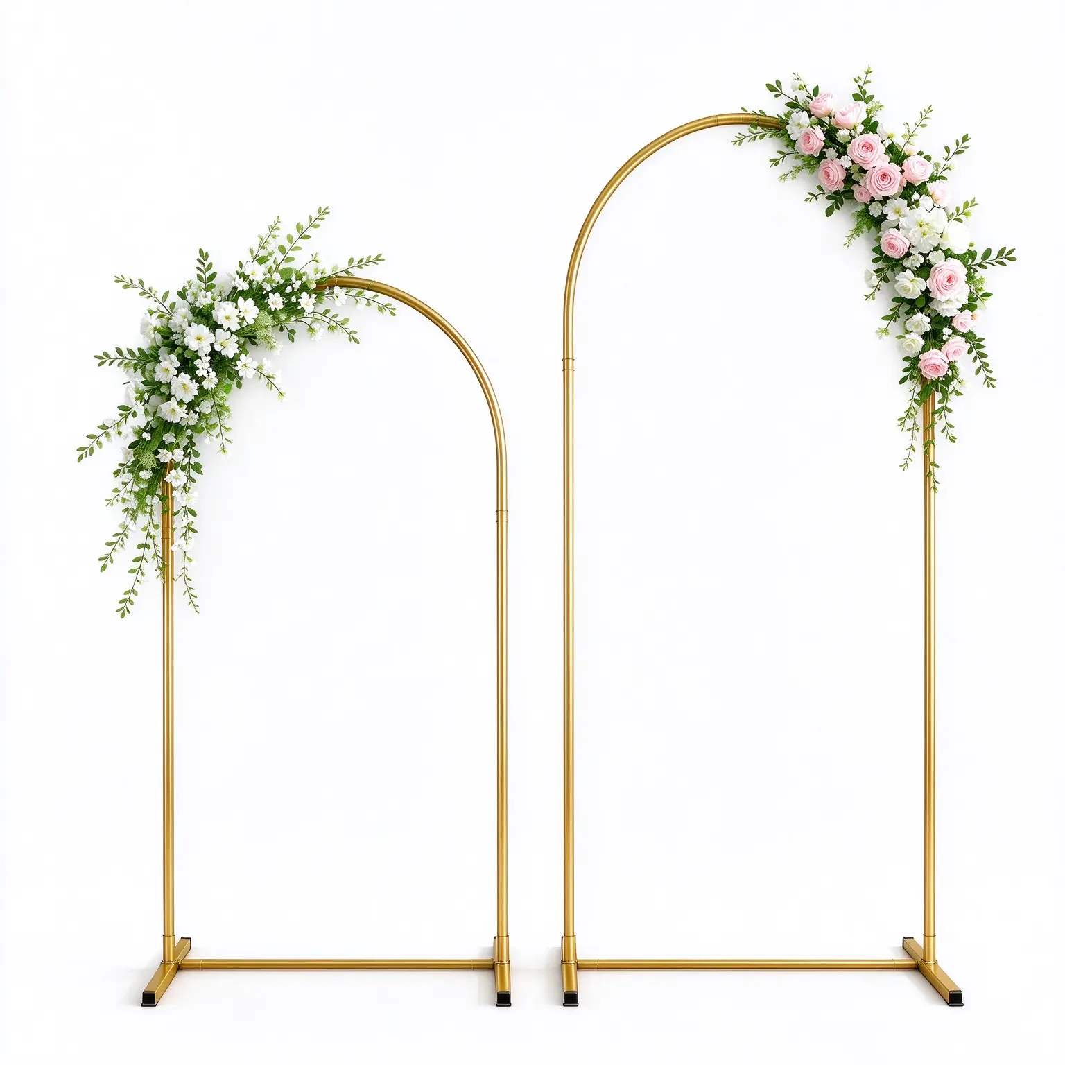 Metal Arch Festive Backdrop Holder(6FT + 7.2FT) - Sturdy Wide Base Wedding Decor, Rust-Resistant Balloon Arch Frame for Baby Shower & Party Backdrop