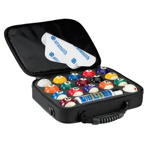 Aramith Pro Series Black Nylon Ball Case with 18 Recesses & Shoulder Strap for Pool Balls and Supplies