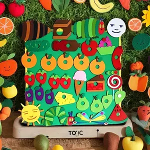 The Hungry Caterpillar Story Board For Bed Time Story, Preschool Learning Apple Tree Learning Numbers Felt Board,Counters    Games Manipulatives,Montessori language learning Matching Letter Learning Game  talking  flashcards boy  gift educational