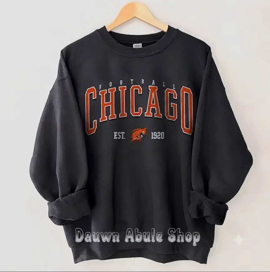 Chicago Football 1920 Adult and Youth Sweatshirt T-Shirt, Chicago Football merch, youth graphic tees, Chicago Fan Gift, Sunday Football Apparel, men's stuff, youth clothing
