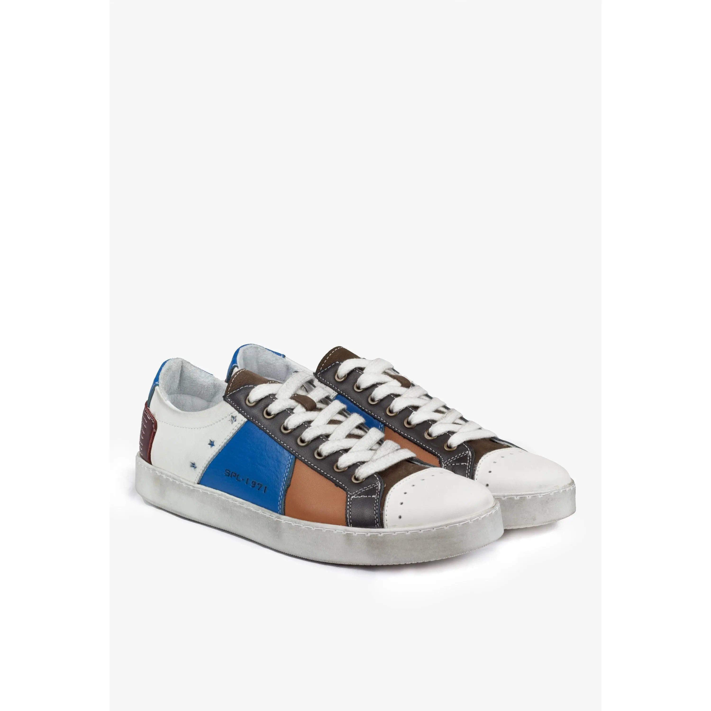 Waco Distressed Sneaker White Blue