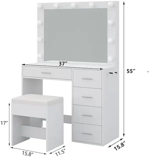 Makeup Table with Chair Bedroom Dressing Table