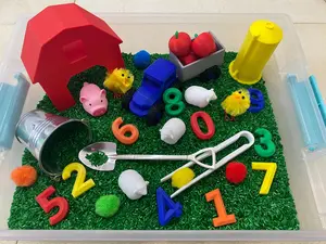 Animal Farm Counting Sensory Bin, Classic Novelty Stress Relief Toy for Kids
