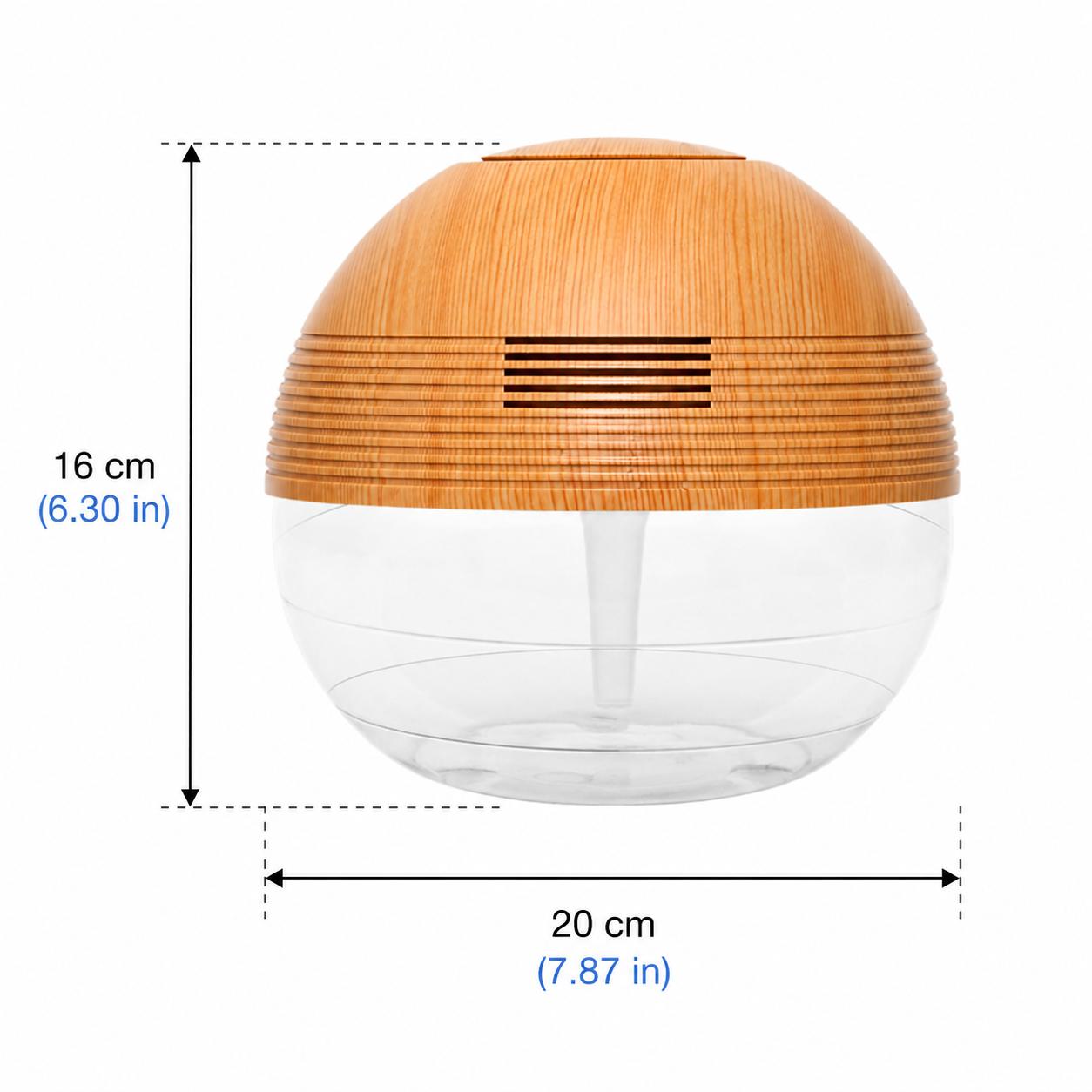 Modern Wood Grain Humidifier for Bedroom & Office, Quiet Cool Mist Air Humidifier with Transparent Water Tank, Stylish Home Decor