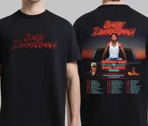 Bailey Zimmerman Tour 2026 Shirt, Bailey Zimmerman Different Night Same Rodeo Shirt, Bailey Zimmerman Merch