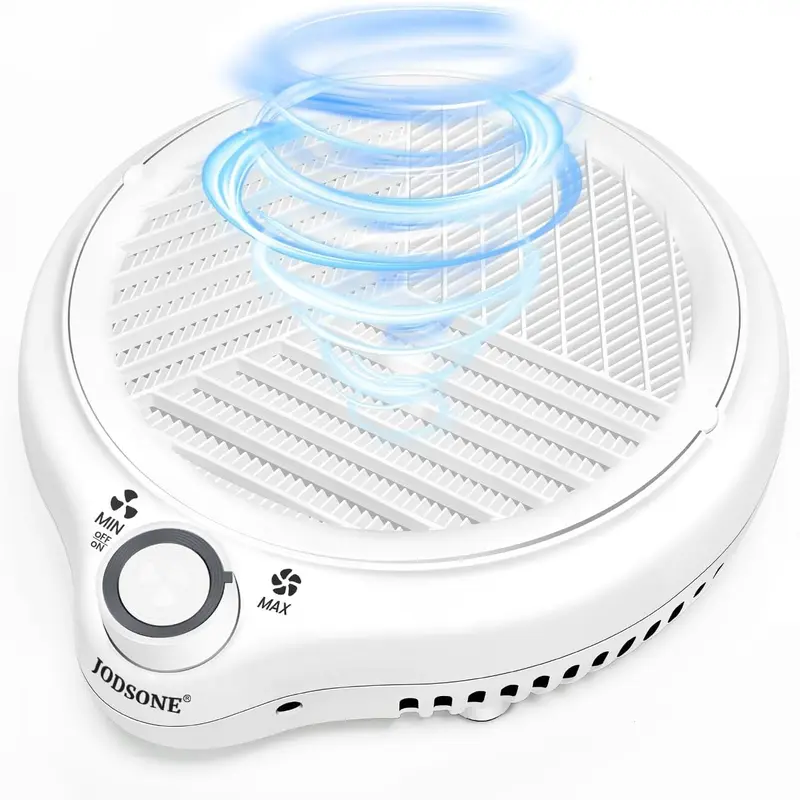 JODSONE Compact Round Shape Nail Dust Collector - Adjustable Stepless Speed, Low Noise Design, Built-in High-Efficiency Motor, High-Efficiency Filtration, Multi-Filtering, Travel Size, for Home & Salon Care, Workspace Cleaner Tool