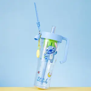 [New Year's gift] MINISO Disney Stitch Food Party Series Pineapple Plastic Cup Stitch Water Cup