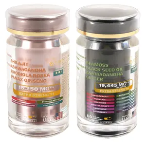 Fixed in Seconds Sea Moss and Shilajit Vitality Bundle-60 capsules sea moss, ashwagandha and shilajit-originated in US Fitness Edible Dietary Healthcare, vitamins Suitable for Men and Women