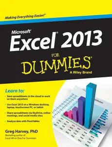 USED-Microsoft Excel 2013 for Dummies by Greg Harvey (Paperback)