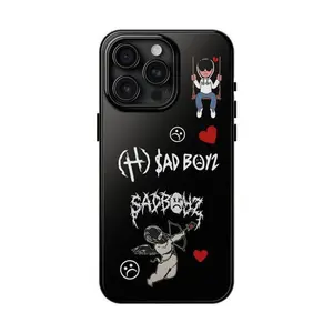 Sad Boyz Junior H Phone Case Cover - Durable Impact-Resistant Case for iPhone 16, 15, 14, 13, 12, 11 Pro Max - Glossy Finish, UV Protection, Silicone & Polycarbonate Material