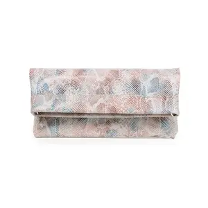 Mollie Cross-Body Convertible Clutch: Peachy Snake