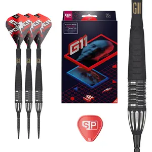 TARGET Darts Phil Taylor Gen 11 Power 9-Five Steel Tip Swiss Point Darts, 95% Tungsten Raw Power G11, 22G/24G/26G | Generation 11 Phil Taylor Darts, Player Edition Swiss Points Dart Set