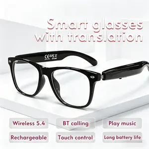 2026 New Model,Smart glasses,wireless earbuds with translation capabilities; a multifunctional device for everyday use that combines music playback and call functionality with a microphone, Smart Touch Glasses