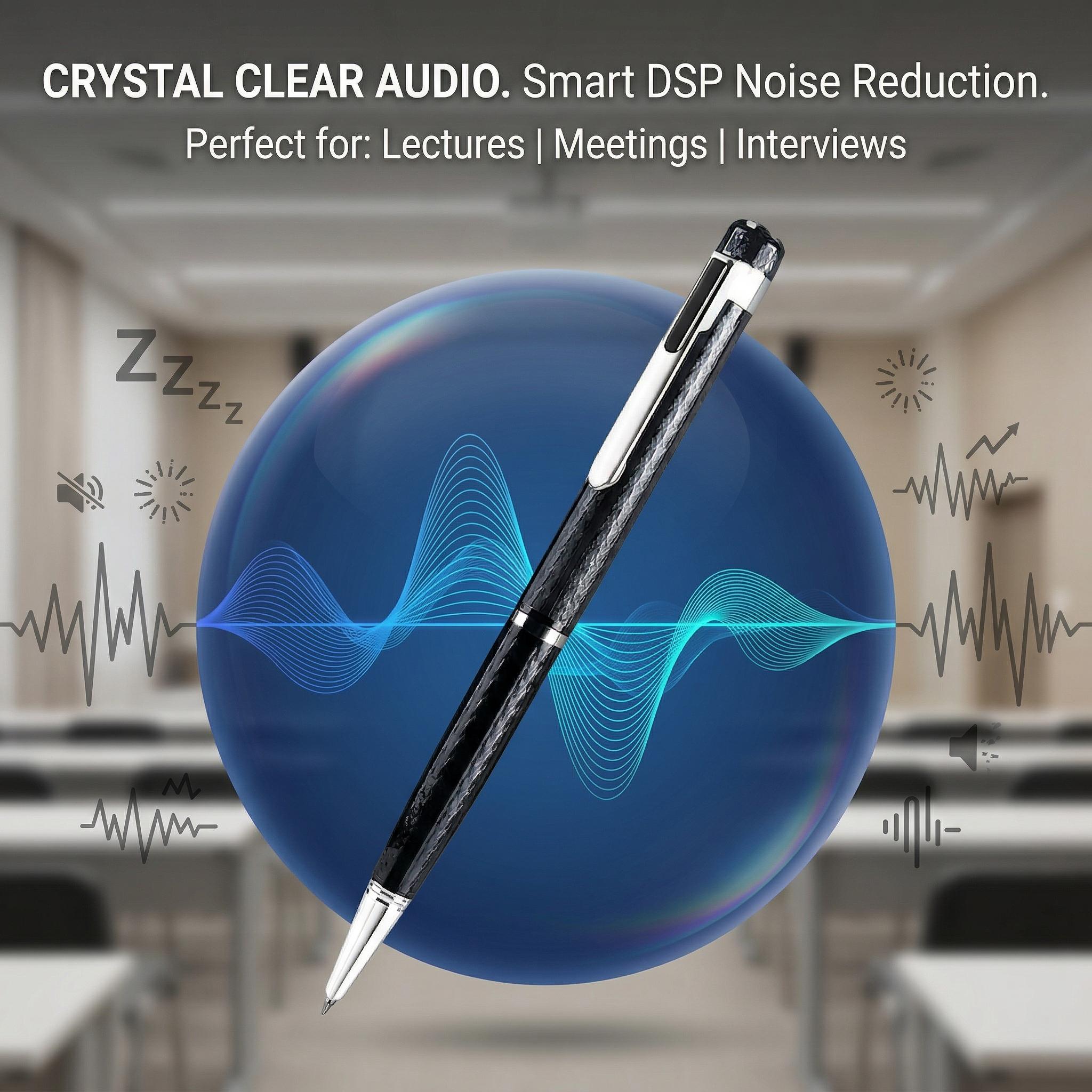64GB Smart Digital Voice Recorder Pen, with clear sound quality, suitable for work, study, and meetings # Voice-activated recorder, metal body, portable and compact tech gadget, USB high-precision interview recording device