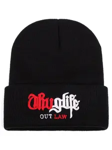 2025 Fashion Autumn and Winter New Knitted Hat Riot Embroidered Bean Hat Beanie Fitted Personalized Street Hip Hop Hat Creative Street Dance Decorative Hat Outdoor Leisure Sports Skateboarding Hat Daily Life Commuting Borderless Hat Unisex Knit Hats