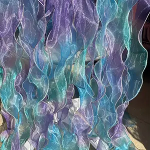 Rainbow Gradient Yarn Ribbon Roll, 6cm Wide, Soft Ribbon Wrap, Ideal for Scene Decoration, Bag Accessories, Vibrant Color Options, Perfect Gift Wrap