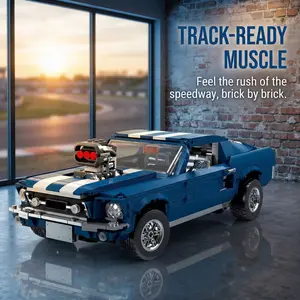 Racing block cool set, collectible sports car models, perfect gift for racing enthusiasts 1680 pcs
