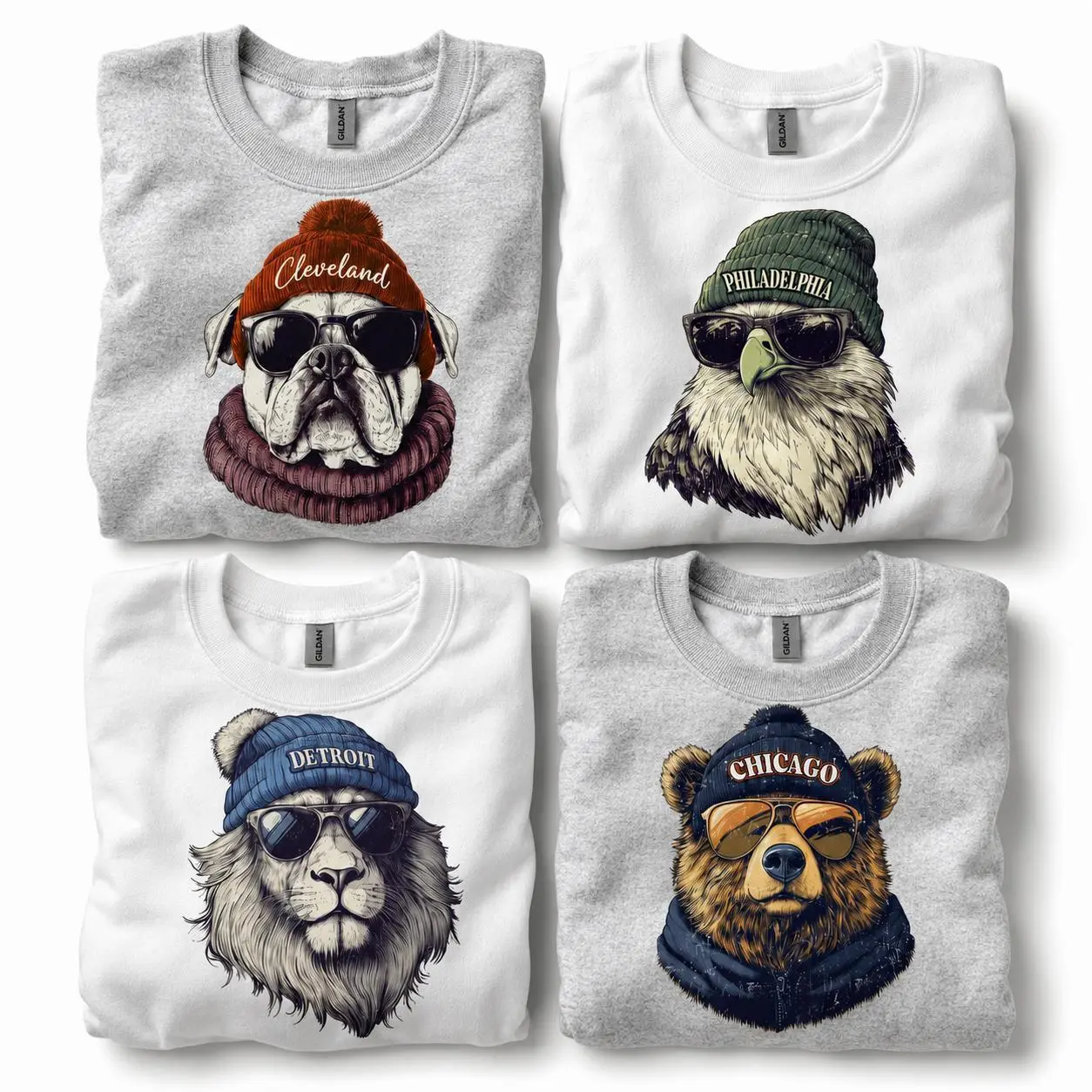 Spirit Animal Football City Graphic Tee, City Animal Sports T-Shirt, Game Day Football Top, Casual Hometown T-Shirt, Comfortable Football Tees Cotton Fit