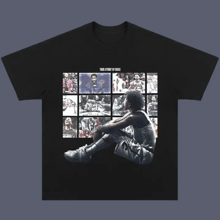 THE STORY OF ROSE Vintage Tee, Derrick Rose T-Shirt, Unisex Basketball Shirt, Graphic Tees, Sweatshirt Menswear Womenswear Streetwear
