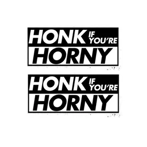 2Packs 200x87mm Honk if you're Horny Sticker Sticker Funny Laptop Car Window Bumper Decal Window Decals For Vehicles