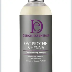 Design Essentials Oat Protein & Henna Deep Cleansing Shampoo for Relaxed and Natural Hair Clarifies Strengthens Haircare
