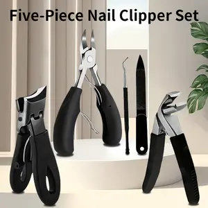 Complete 5-Piece Nail Clipper Kit Achieve Salon-Worthy Nails at Home Versatile Tools for Every Nail Care Need Manicure