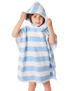 TBEZY Toddler Poncho Beach Towel Cozy Terry Bath Towels for Kids 2-6 Toddler