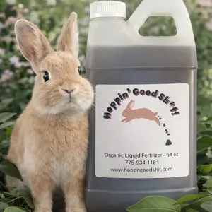 Hoppin' Good Sh*t Bunny Brew Concentrated Liquid Fertilizer 64 oz Organic Rabbit Manure Tea for Gardens & House Plants