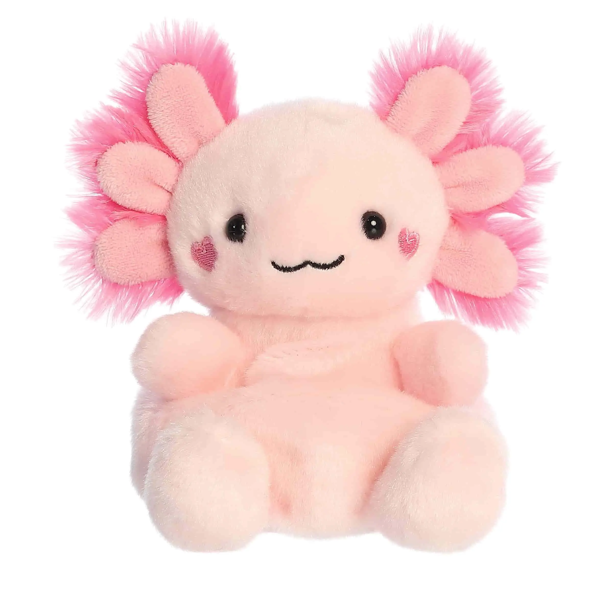 Aurora Palm Pals Xena Love Axolotl Stuffed Animal 5 Inch – Cute Pink Collectible Plush Toy for Kids, Décor and Gifts